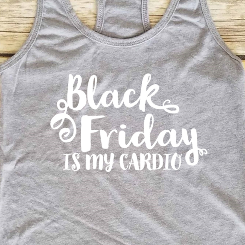 Black Friday is my Cardio - grey racerback tank